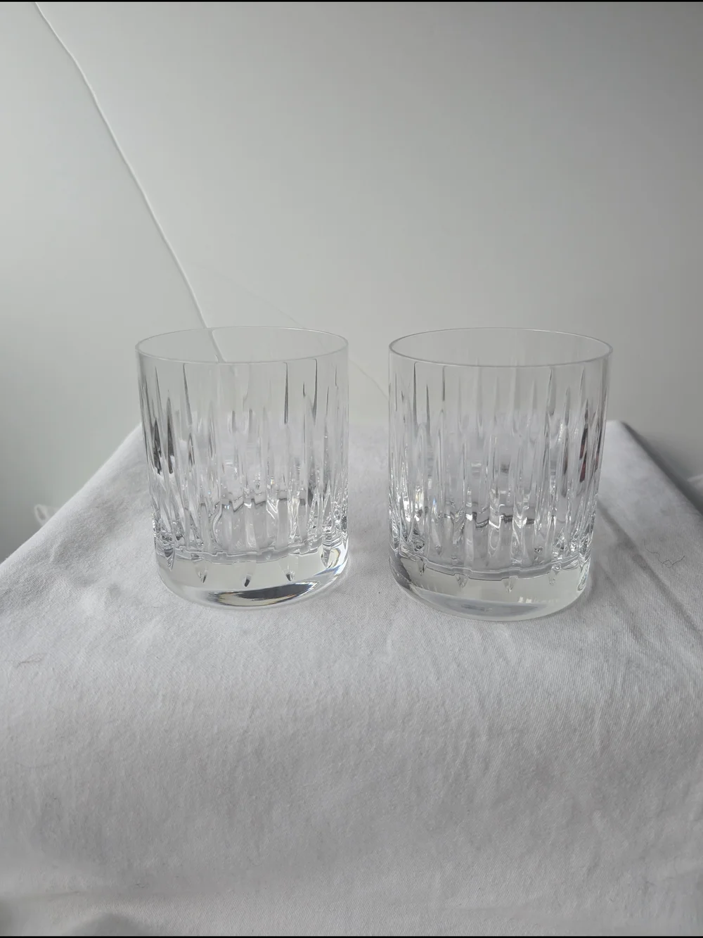 Reed & Barton  Soho Crystal Cut Double Old Fashioned Glasses - Clear (Set of 2)